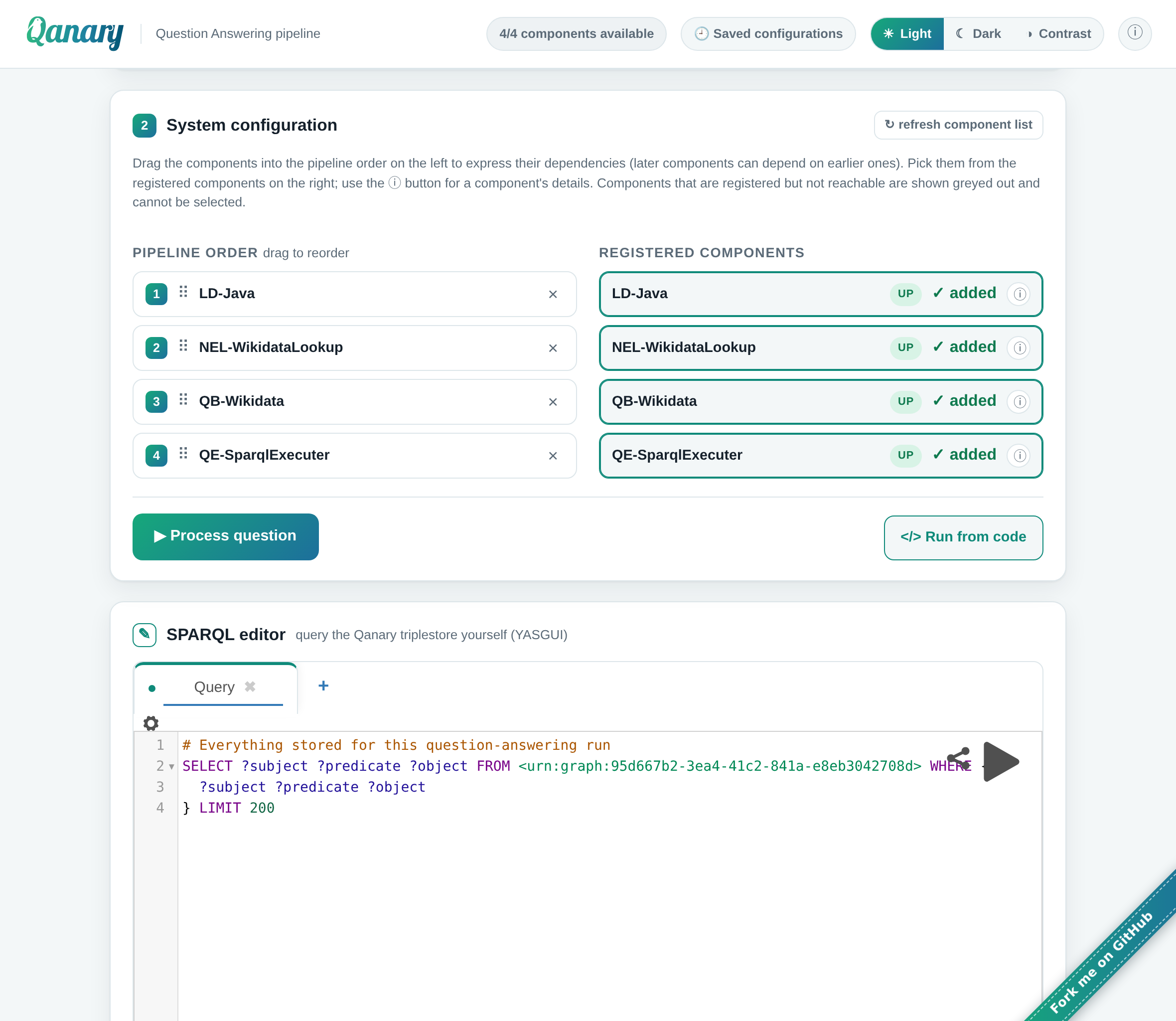 Reusing a saved configuration