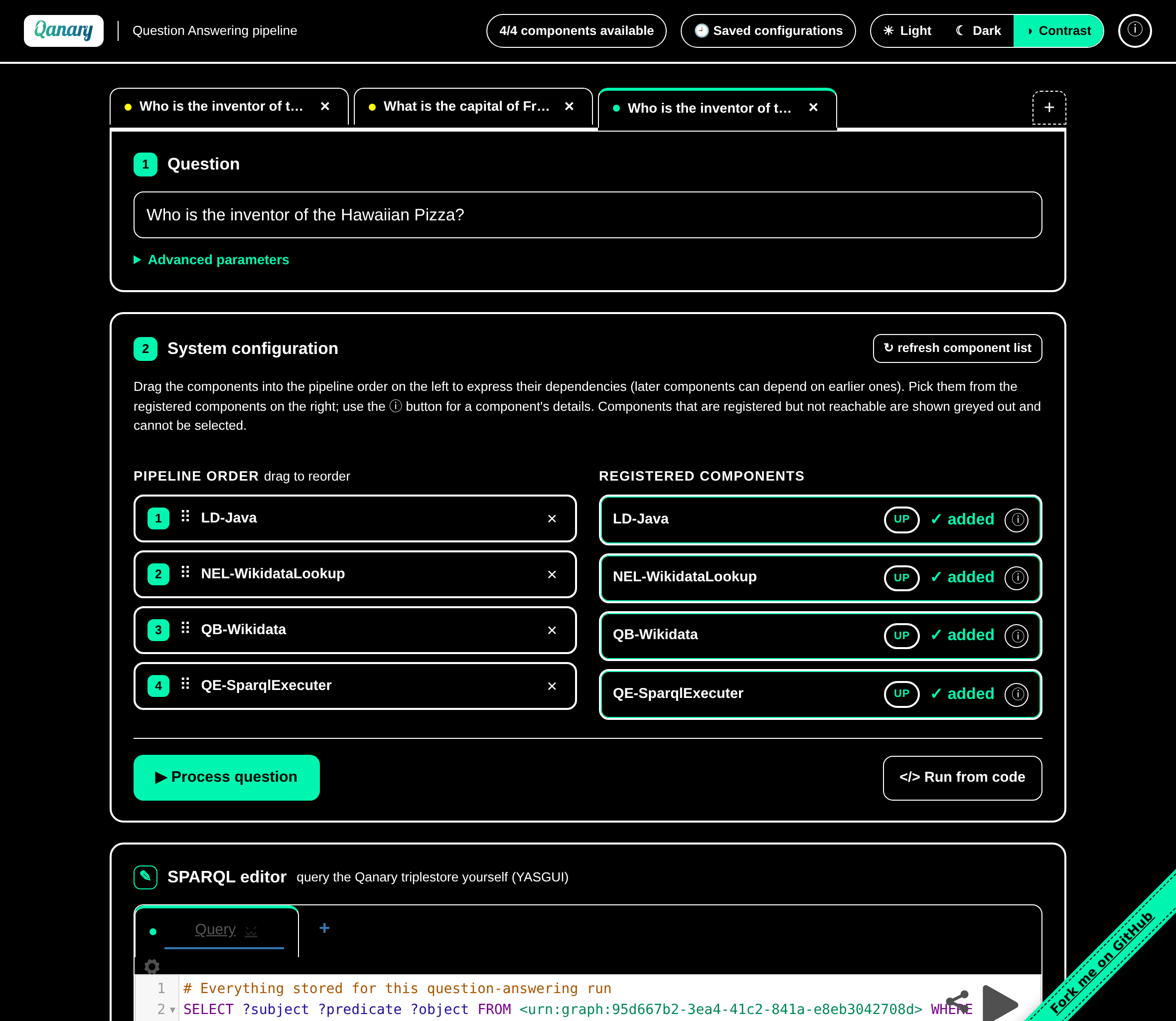 High contrast theme