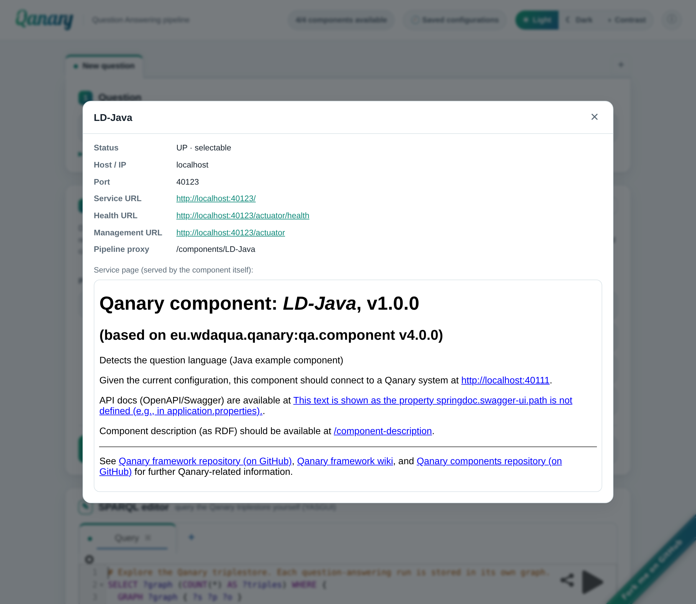 Component information overlay